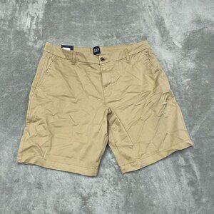 Gap Mens Stretch Khaki Flat Front Shorts Size 36 Classic Fit 6854